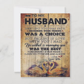 To my Husband Decor | Anniversary Present Kaart (Voorkant)