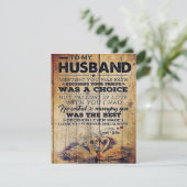 To my Husband Decor | Anniversary Present Kaart (Staand voorkant)