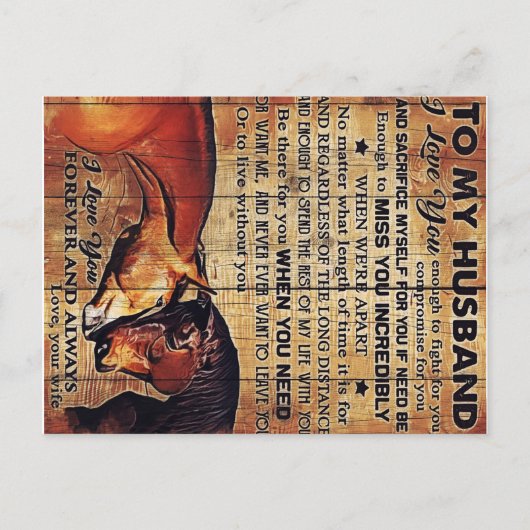 To My Husband Decor, Love Quotes Letter Aankondigingskaart (Voorkant)