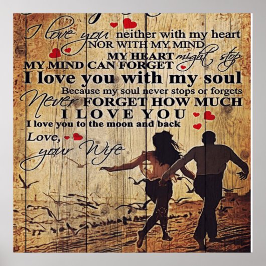 To My Husband Design | Letter To Him | Lovely Gift Poster (Voorkant)