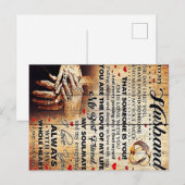 To My Husband Design Love Letter Gift To Him Aankondigingskaart (Voorkant / Achterkant)