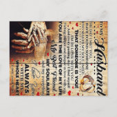 To My Husband Design Love Letter Gift To Him Aankondigingskaart (Voorkant)