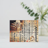 To My Husband Design Love Letter Gift To Him Aankondigingskaart (Staand voorkant)