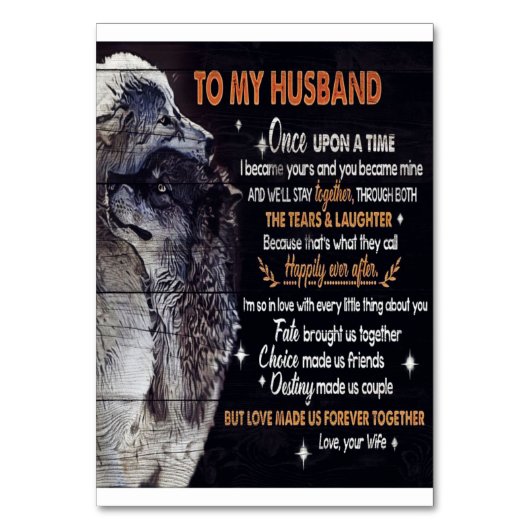 To My Husband Design | Love Quotes To Husband Kaart (Voorkant)