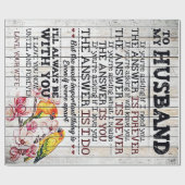 To My Husband Design, New Home Gift Cadeaupapier (Vlak)
