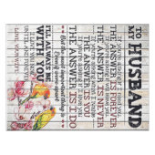 To My Husband Design, New Home Gift Tafelkleed (Voorkant (Horizontaal))