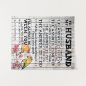 To My Husband Design, New Home Gift Wandkleed (Voorkant (horizontaal))