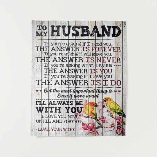 To My Husband Design, New Home Gift Wandkleed (Voorkant)