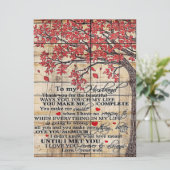 To My Husband | Funny Quotes To Husband Gift Menu (Staand voorkant)