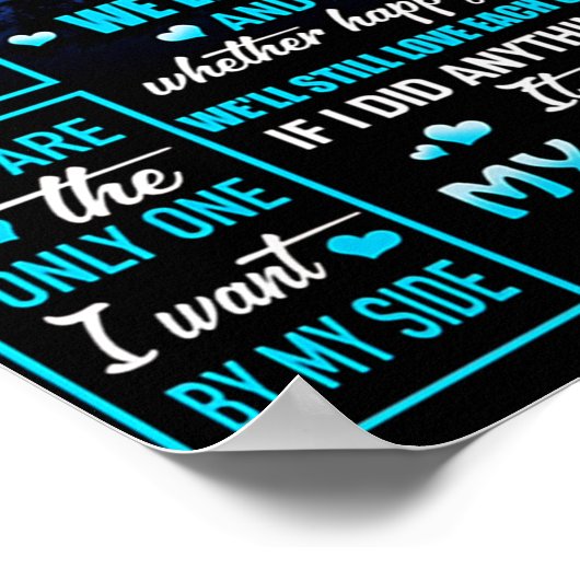 To My Husband Gift, Cute Husband Birthday Gift Poster (Hoek)