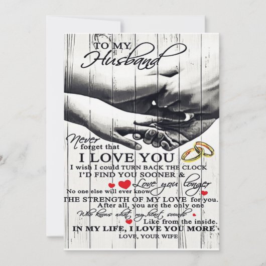 To My Husband Gift, Holiday Gift Feestdagenkaart (Voorkant)