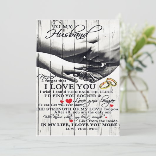 To My Husband Gift, Holiday Gift Feestdagenkaart (Staand voorkant)