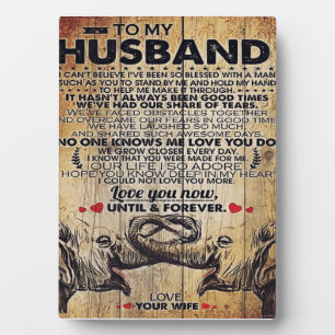 To My Husband Gift, Indoor Decor Fotoplaat