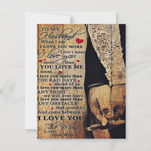 To My Husband Gift, Indoor Decor Kaart (Voorkant)