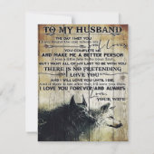 To My Husband Gift, Indoor Decor Kaart (Achterkant)