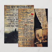 To My Husband Gift, Indoor Decor Kaart (Voorkant / Achterkant)