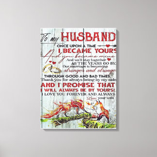 To My Husband Gift | Letter For Him | Canvas Afdruk