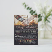 To My Husband Gift | Letter For Him | Kaart (Staand voorkant)