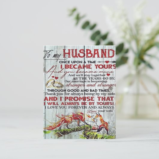 To My Husband Gift | Letter For Him | Kaart (Staand voorkant)