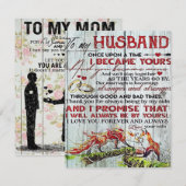 To My Husband Gift | Letter For Him | Kaart (Voorkant / Achterkant)