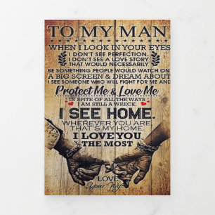 To my husband gift   Special letter to husband Drieluik Aankondiging