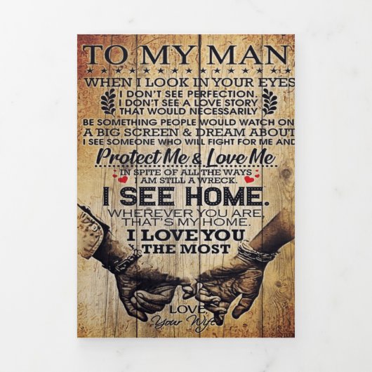 To my husband gift | Special letter to husband Drieluik Aankondiging (Cover)