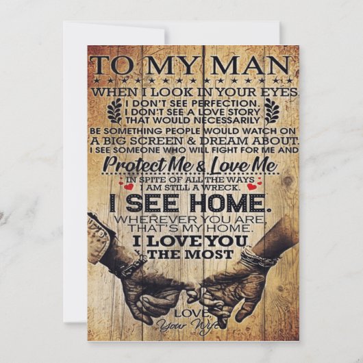 To my husband gift | Special letter to husband Feestdagenkaart (Voorkant)