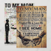 To my husband gift | Special letter to husband Feestdagenkaart (Voorkant / Achterkant)