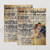To my husband gift | Special letter to husband Kaart (Voorkant / Achterkant)