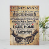 To my husband gift | Special letter to husband Menu (Staand voorkant)