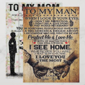 To my husband gift | Special letter to husband Menu (Voorkant / Achterkant)
