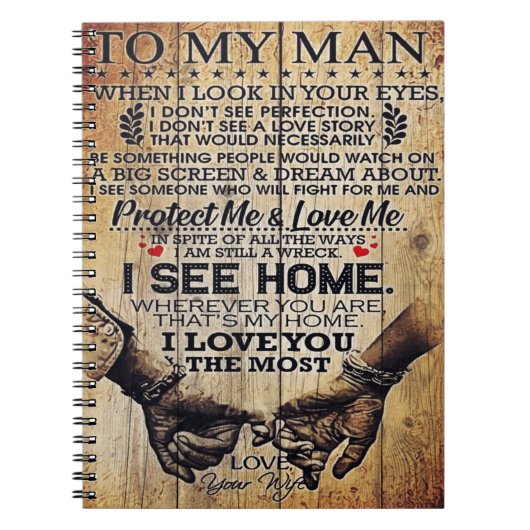 To my husband gift | Special letter to husband Notitieboek (Voorkant)