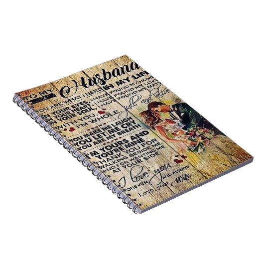 To my husband gift | Special letter to husband Notitieboek (Rechterzijde)