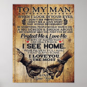 To my husband gift | Special letter to husband Poster (Voorkant)