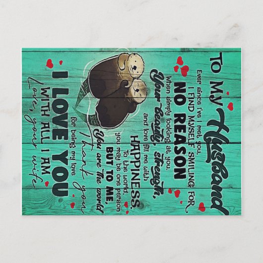 To My Husband | Home Decor | Gift For Man Aankondigingskaart (Voorkant)