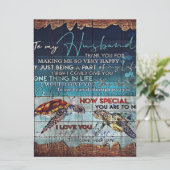 To My Husband Letter, Lovely Husband Letter Menu (Staand voorkant)