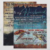 To My Husband Letter, Lovely Husband Letter Menu (Voorkant / Achterkant)