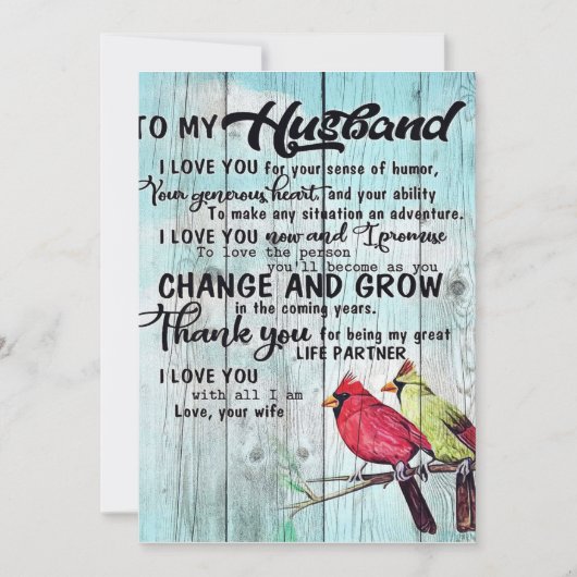 To my Husband | Personalized perfect gift Feestdagenkaart (Voorkant)