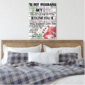 To My Husband Present | Love Quotes Present | Canvas Afdruk (Insitu (Slaapkamer))