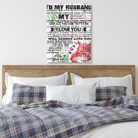 To My Husband Present | Love Quotes Present | Canvas Afdruk (Insitu (Slaapkamer))