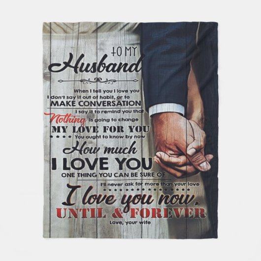 To My Husband Present | New Home Gift | Fleece Deken (Voorkant)