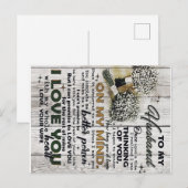 To my Husband |To My Husband Love Quotes To Him Aankondigingskaart (Voorkant / Achterkant)