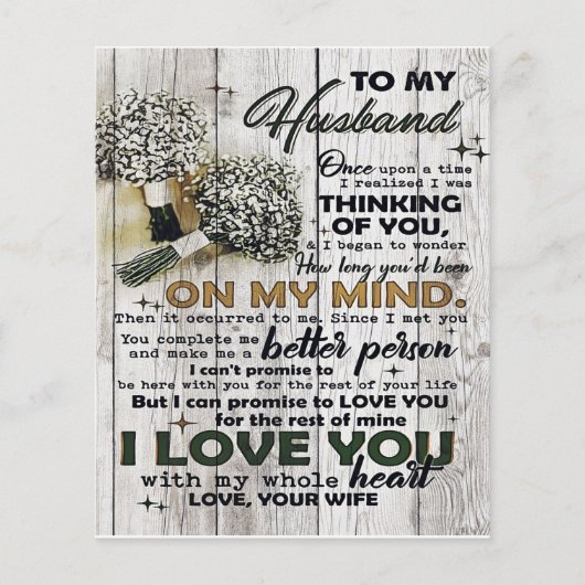 To my Husband |To My Husband Love Quotes To Him Flyer (Voorkant)