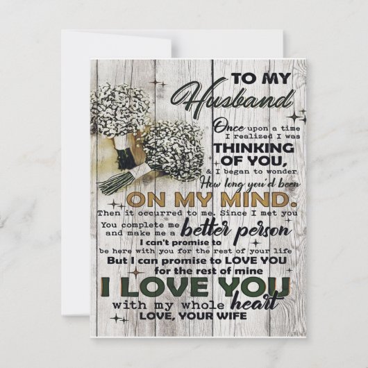 To my Husband |To My Husband | Love Quotes To Him Kaart (Voorkant)