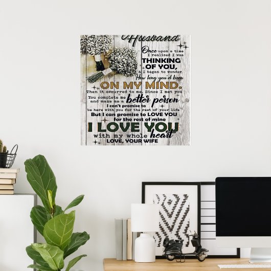 To my Husband |To My Husband Love Quotes To Him Poster (Thuiskantoor)