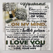 To my Husband |To My Husband Love Quotes To Him Poster (Voorkant)