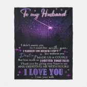 To My Love My Husband | Cute Quotes Gift | Fleece Deken (Voorkant)