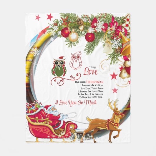 To my Love Nog één kerst samen Fleece Deken (Voorkant)