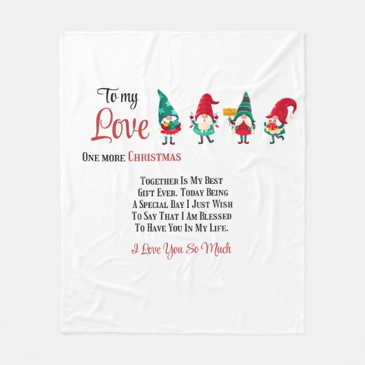 To my Love Nog één kerst samen Fleece Deken (Voorkant)