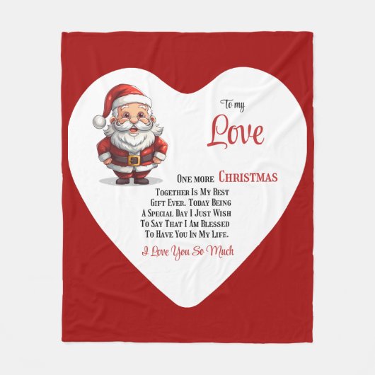 To my Love Nog één kerst samen Fleece Deken (Voorkant)